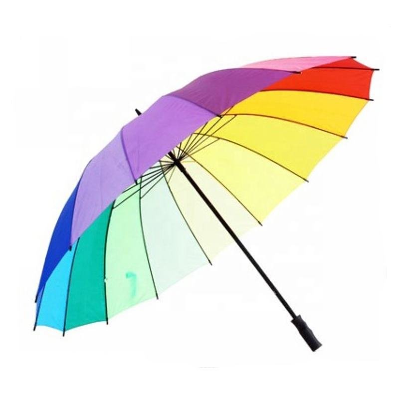 7 Colors Modern Straight Golf Umbrella with Auto Open and Semi-Automatic Control
